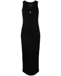 Givenchy - Geripptes strickkleid mit 4g-motiv - Lyst