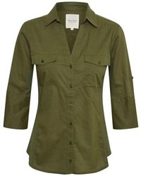 Part Two - Overhemden ,Groen ,Katoen Cortniapw Sh Blouse Kalamata - Lyst