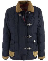 Fay - 4 giacche - cappotto imbottito colletto in velluto - Lyst