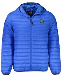 Roberto Cavalli - Jassen ,Blauw ,Langsleeve Jas Met Capuchon - Lyst