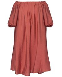 8pm - Korte Jurk Met Gewassen Effect Van Viscose - Lyst