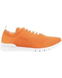 Kiton - Schoenen ,Oranje ,Katoen Gebreide Running Fit Sneakers - Lyst