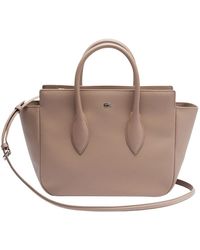 Lacoste - Daily City Handtasche Taupe - Lyst