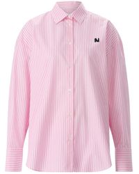 MSGM - Overhemden ,Roze ,Katoen Oversized Shirt - Lyst