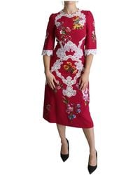 Dolce & Gabbana - Floral bestickte Muschelmitte - Lyst