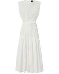 Pinko - Kleedjes ,Wit ,Suzzara Midi Jurk - Lyst