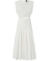 Pinko - Kleedjes ,Wit ,Suzzara Midi Jurk - Lyst