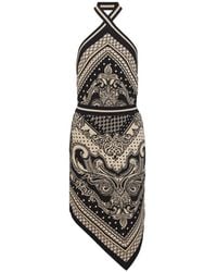 Balmain - Abito midi in maglia con halterneck - Lyst