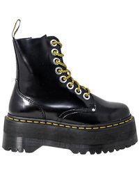 Dr. Martens - Lederstiefel mit 7cm absatz für frauen - Lyst