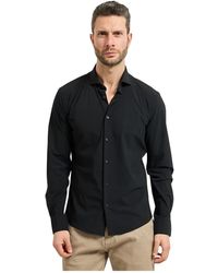 Yes-Zee - Overhemden ,Zwart ,Stretch Shirt - Lyst