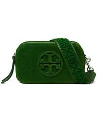 Tory Burch - Miller Flocked Mini Crossbody Bag - Lyst