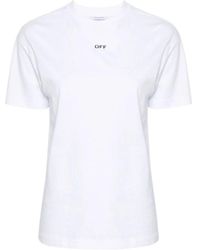 Off-White c/o Virgil Abloh - Camiseta blanca con estampado de logo - Lyst