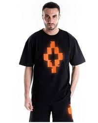 Marcelo Burlon - Tops ,Zwart ,Katoen Logo Print T-Shirt - Lyst