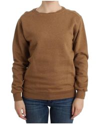 John Galliano - Hoodies & Sweatvesten ,Bruin ,Katoen Bruine Katoenen Trui Met Ronde Hals - Lyst
