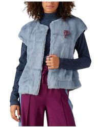 Pom - Jassen ,Blauw ,Polyester Gilet - Lyst