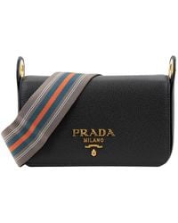 Prada - Leren Schoudertas Met Magnetische Knoop Voor - Lyst