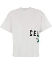 Celine - T-Shirt Van Katoenen Jersey - Lyst