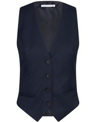 Mar De Margaritas - Kostuums ,Blauw ,Leer Agata Vest - Lyst