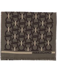 Ferragamo - Wollschal Mit Haken - Lyst