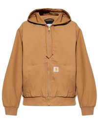 Carhartt - Jassen ,Bruin ,Katoen Hooded Jacket Og Active - Lyst