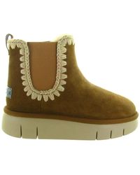 Mou - Platform Suede Chelsea Schoenen - Lyst
