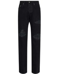 John Richmond - Eenvoudig Ontworpen Broek Met Subtiele Distressed Details - Lyst