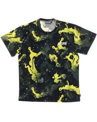 Octopus - Tops ,Veelkleurig ,Katoen Camo Tee Geel/Zwart Korte Mouw Shirt - Lyst