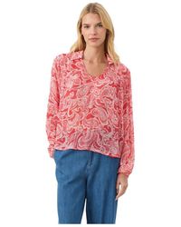 Part Two - Bluse mit paisley-print und v-ausschnitt - Lyst
