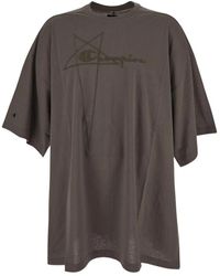 Rick Owens - Champion baumwoll t-shirt casual stil - Lyst