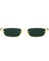 Gucci - Rechteckige sonnenbrille mit essentiellem design - Lyst