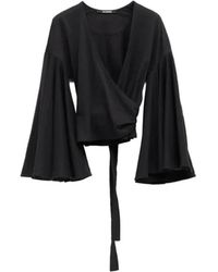 Jacquemus - Overhemden ,Zwart ,Polyester Le Cache Coeur Ventadou Top - Lyst