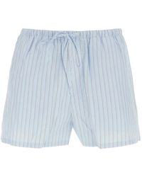 DUNST - Korte Broeken ,Blauw ,Katoen Pajama Mini Shorts - Lyst