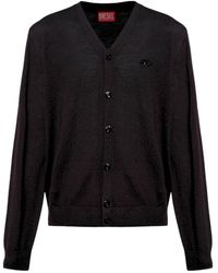 DIESEL - Truien & Vesten ,Zwart ,Wol K-Volto Cardigan - Lyst