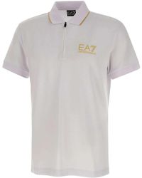 EA7 - Label Viscose-Blend Polo - Lyst