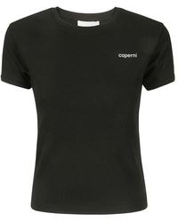 Coperni - Tops ,Zwart ,Katoen Logo Print T-Shirt - Lyst