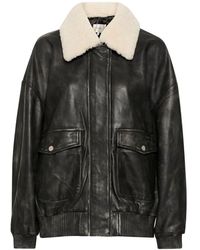 Gestuz - Oversized bomberjacke schwarz - Lyst