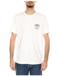 Wrangler - Tops ,Wit ,Katoen Regular Small Americana Tee - Lyst