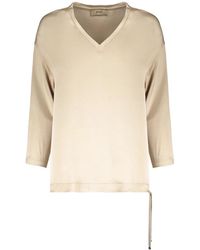 Herno - Overhemden ,Blouse Met Lange Mouwen V-Hals - Lyst