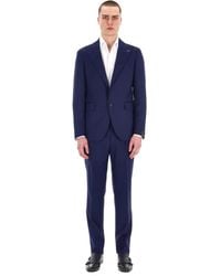 Tagliatore - Kostuums ,Blauw ,Wol Jurken Blauw - Lyst