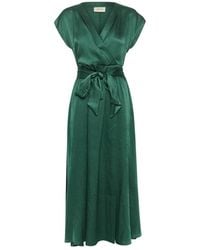 Cream - Kleedjes ,Groen ,Zeegroene Jurk Met V-Hals - Lyst