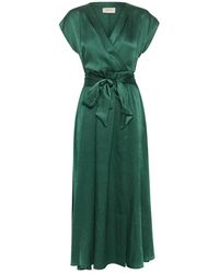 Cream - Kleedjes ,Groen ,Zeegroene Jurk Met V-Hals - Lyst