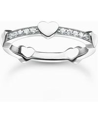 Thomas Sabo - Ring silber herzen zirkonia tr2391-051-14-56 - Lyst