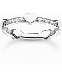 Thomas Sabo - Ring silber herzen zirkonia tr2391-051-14-56 - Lyst