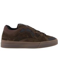 flâneur - Schoenen ,Bruin ,Leer Bruine Leren Sneaker Met Mesh - Lyst