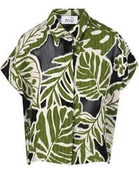 Niu - Jungle Print Blouse - Lyst