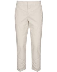 Fay - Broeken ,Wit ,Witte Slim Fit Broek - Lyst