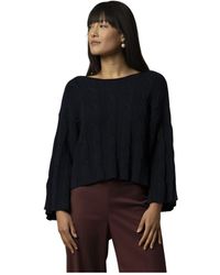 Kocca - Gebreide Korte Trui Met Uitlopende Taille - Lyst