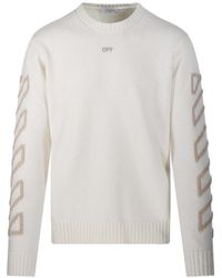 Off-White c/o Virgil Abloh - Round-Neck Knitwear - Lyst
