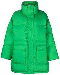 Stand Studio - Groene Puffer &Amp; Donsjas - Lyst