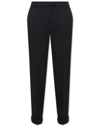Balmain - Broeken ,Zwart ,Katoen Plooivoorpantalon - Lyst